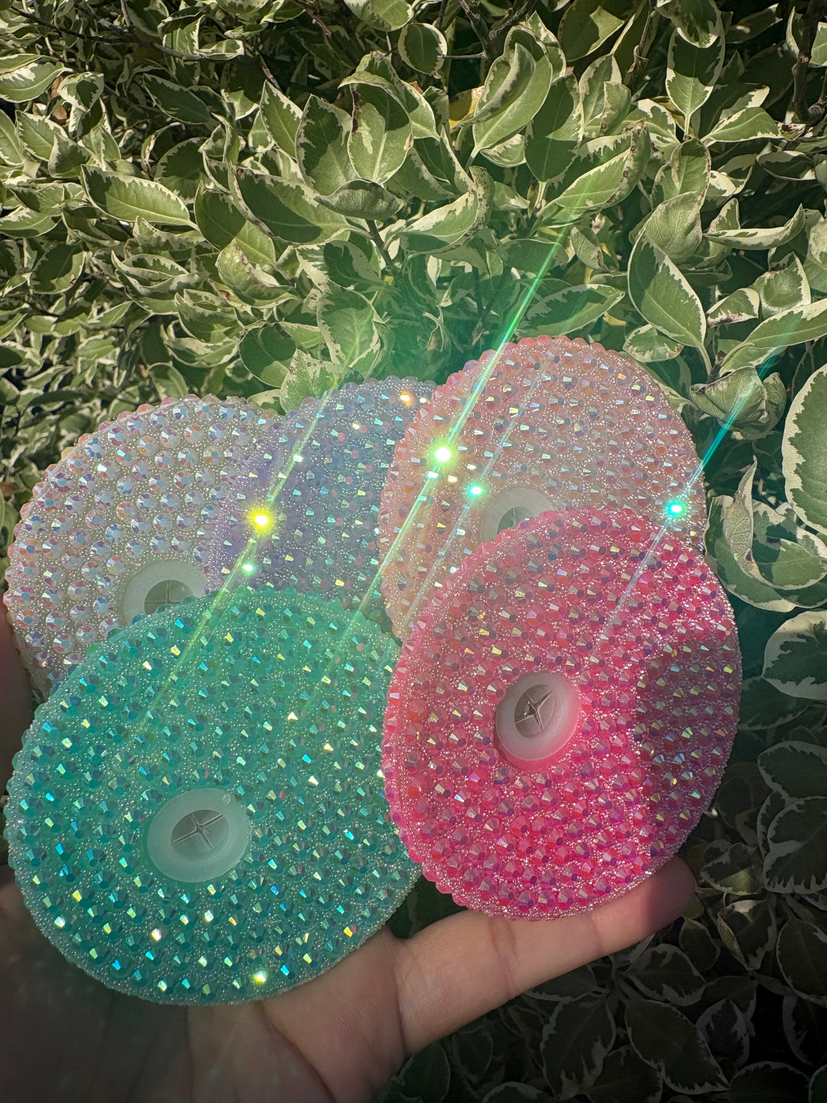 Rhinestone lids