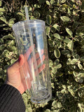 24oz snowglobe tumbler