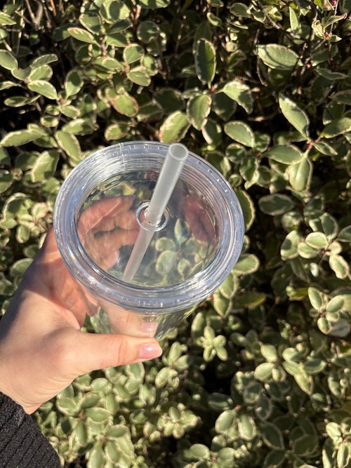 24oz snowglobe tumbler