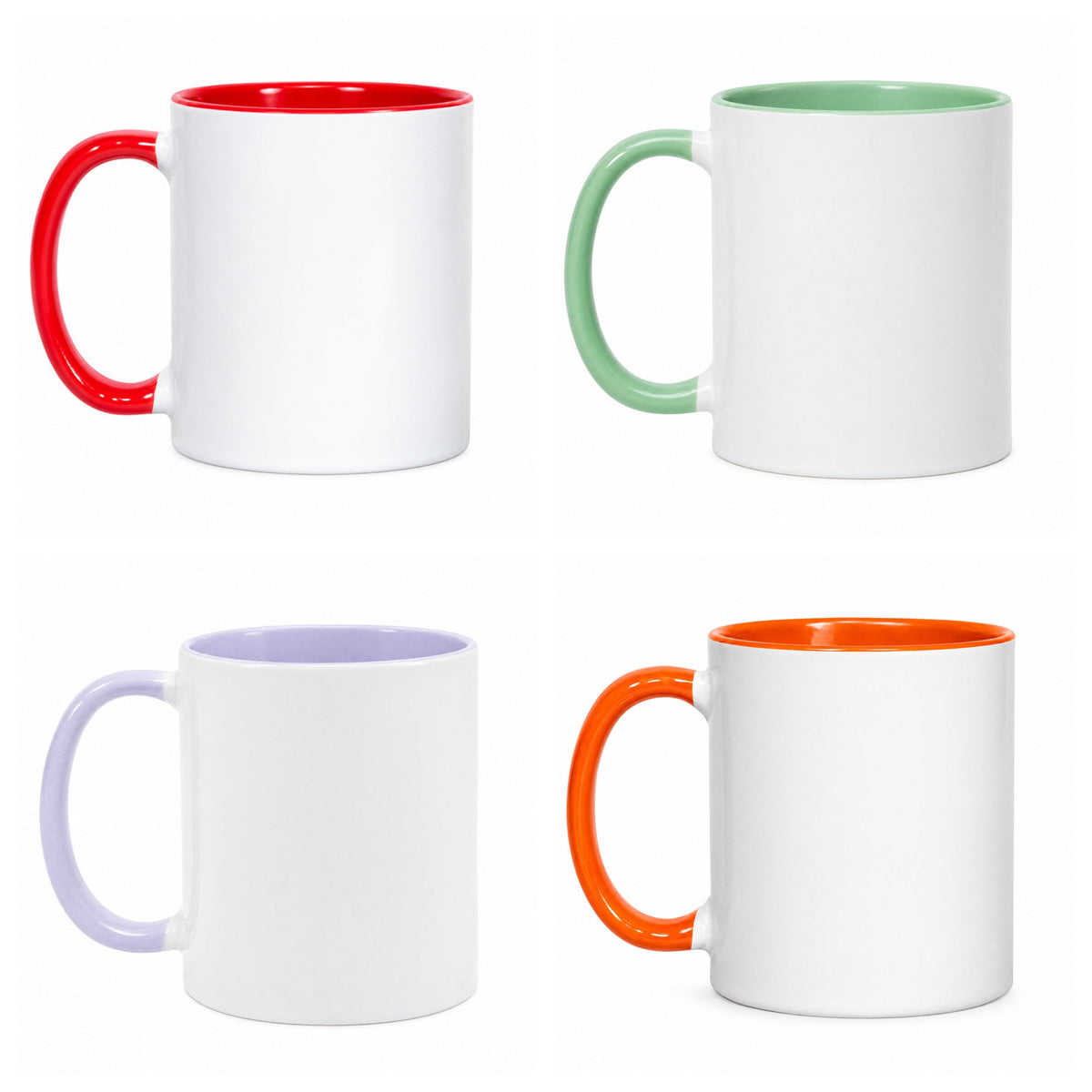 11oz coloured sublimation mugs