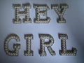 Cream Pearl Letters