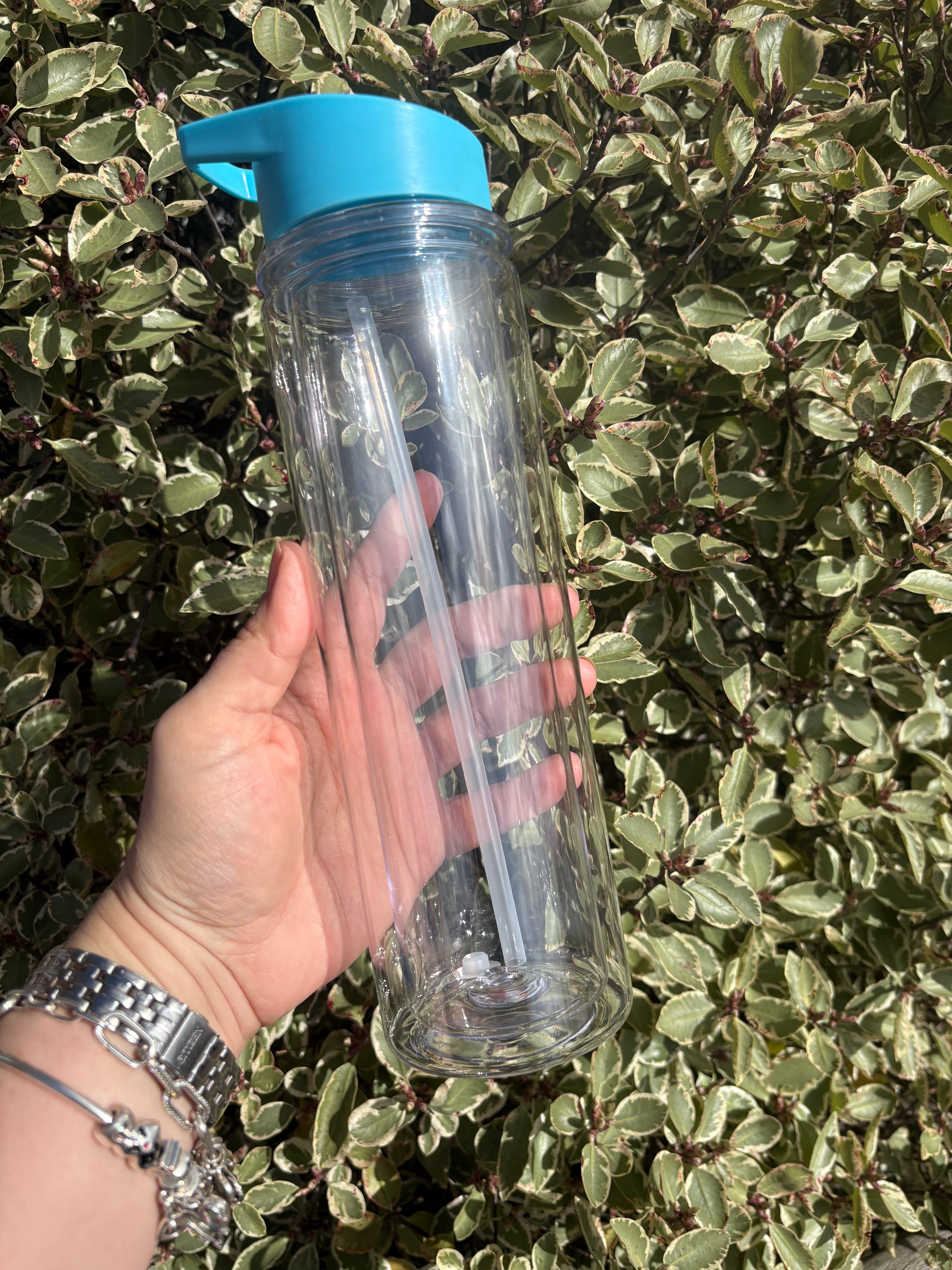 15oz blue lid flip snowglobe