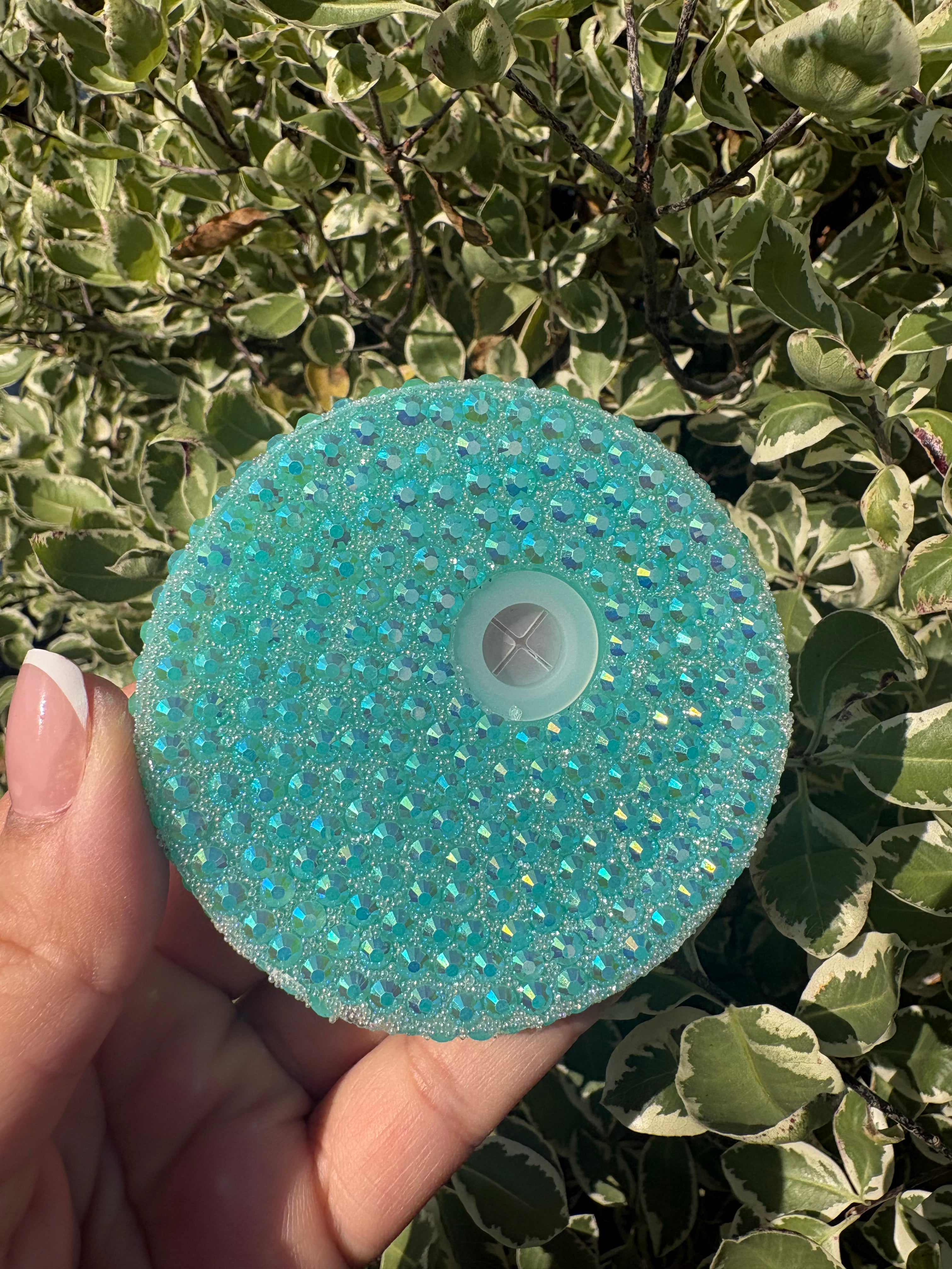 Mint AB Rhinestone Lid