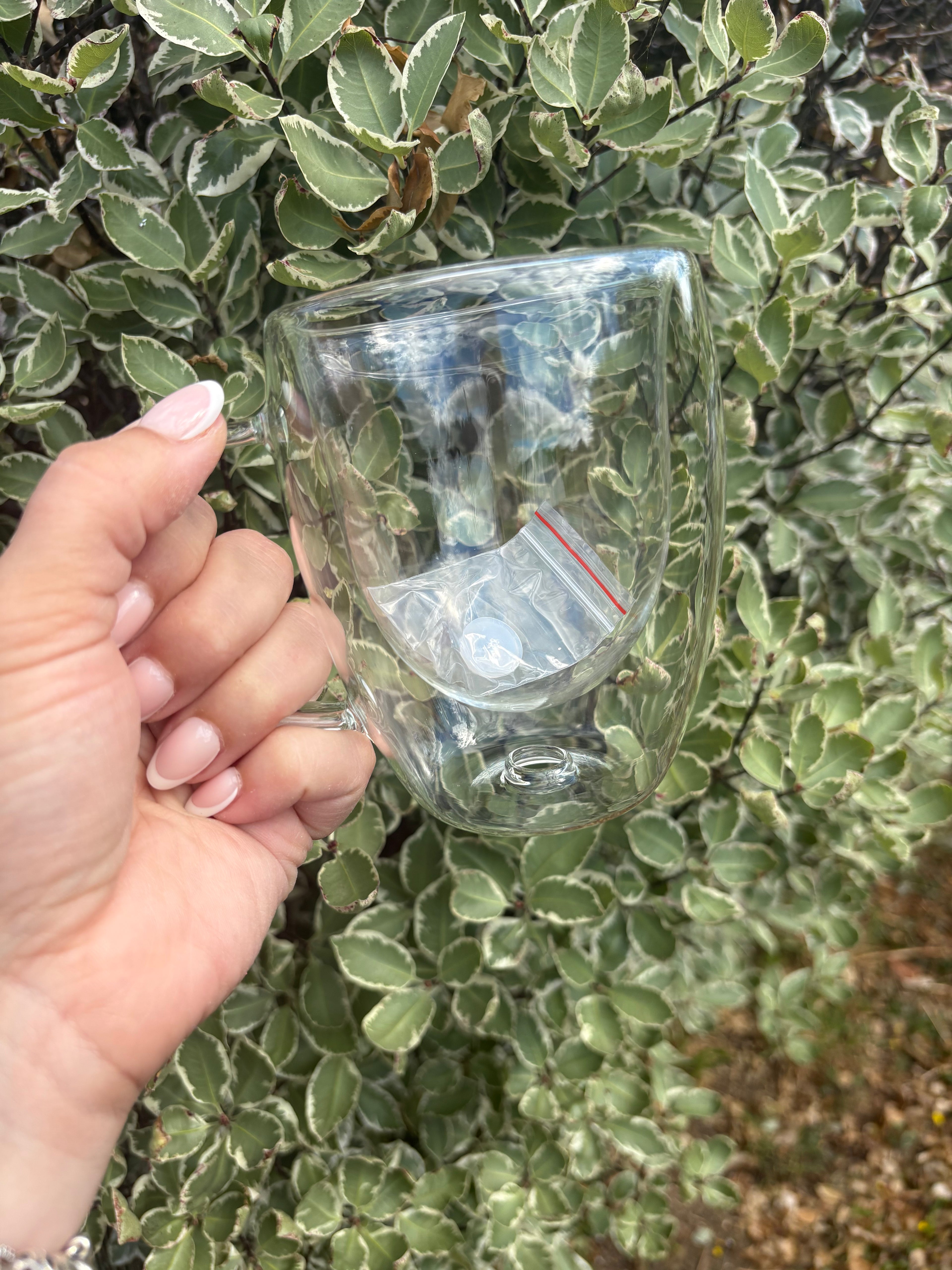 350ml glass Snowglobe mug