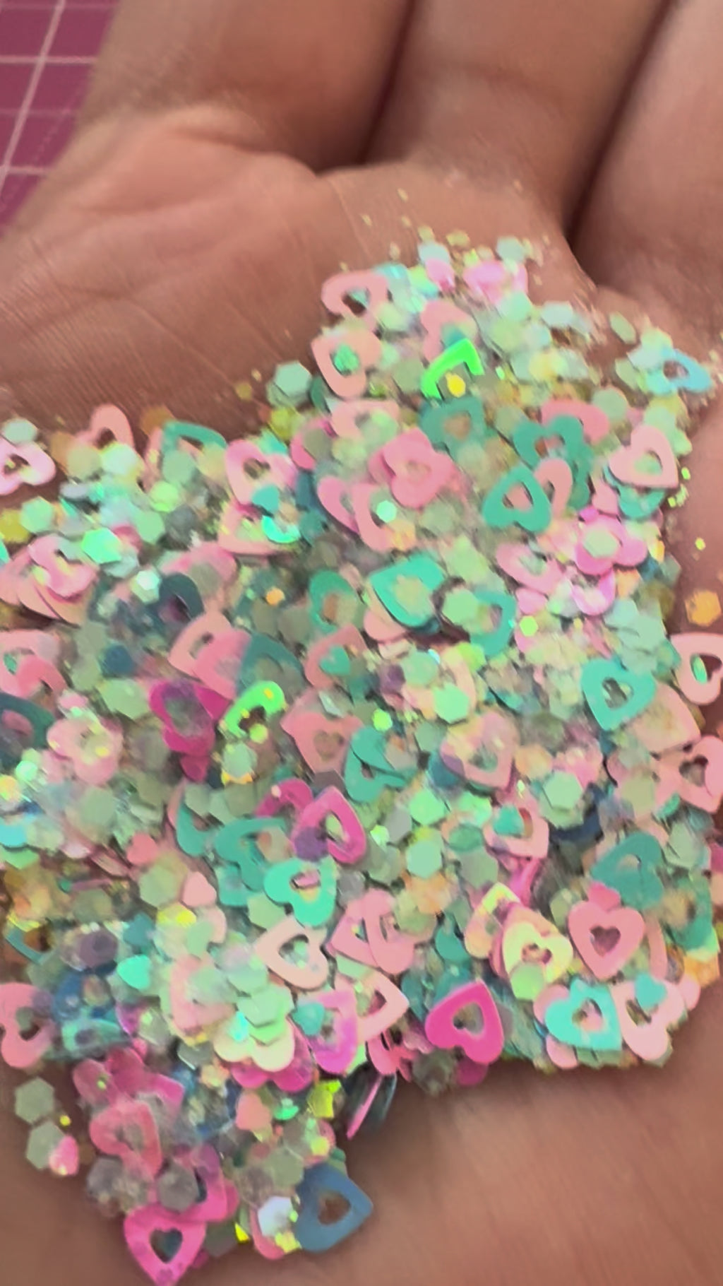 Blue/pink hearts